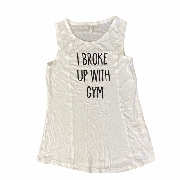 {Cato} "I broke up with Gym" Cotton Tank - Picture 1 of 5